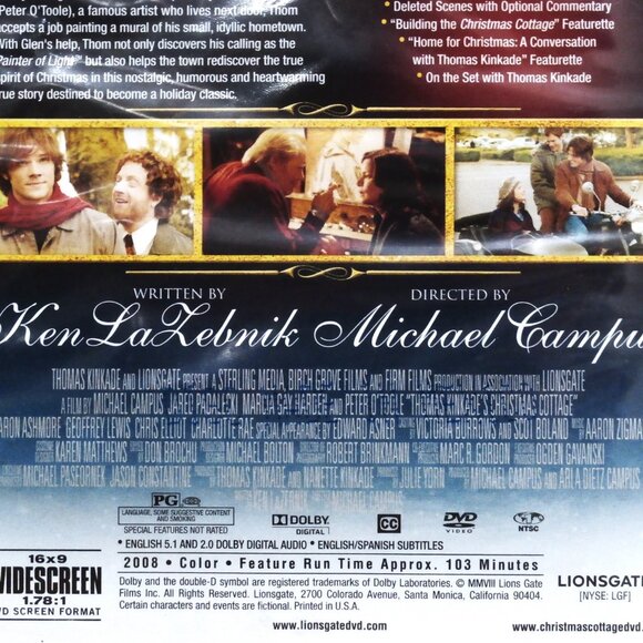 Thomas Kinkade's CHRISTMAS COTTAGE DVD Love is the Brightest Light of All - Picture 4 of 4